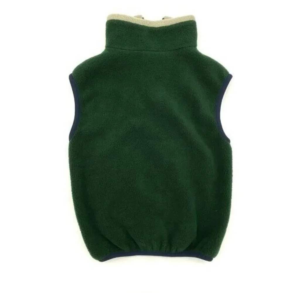 AMERITEX Vintage Hunter Green San Francisco Zip Up Fleece Vest Child Size Small - Picture 4 of 6